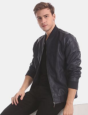 bomber jacket with high collar