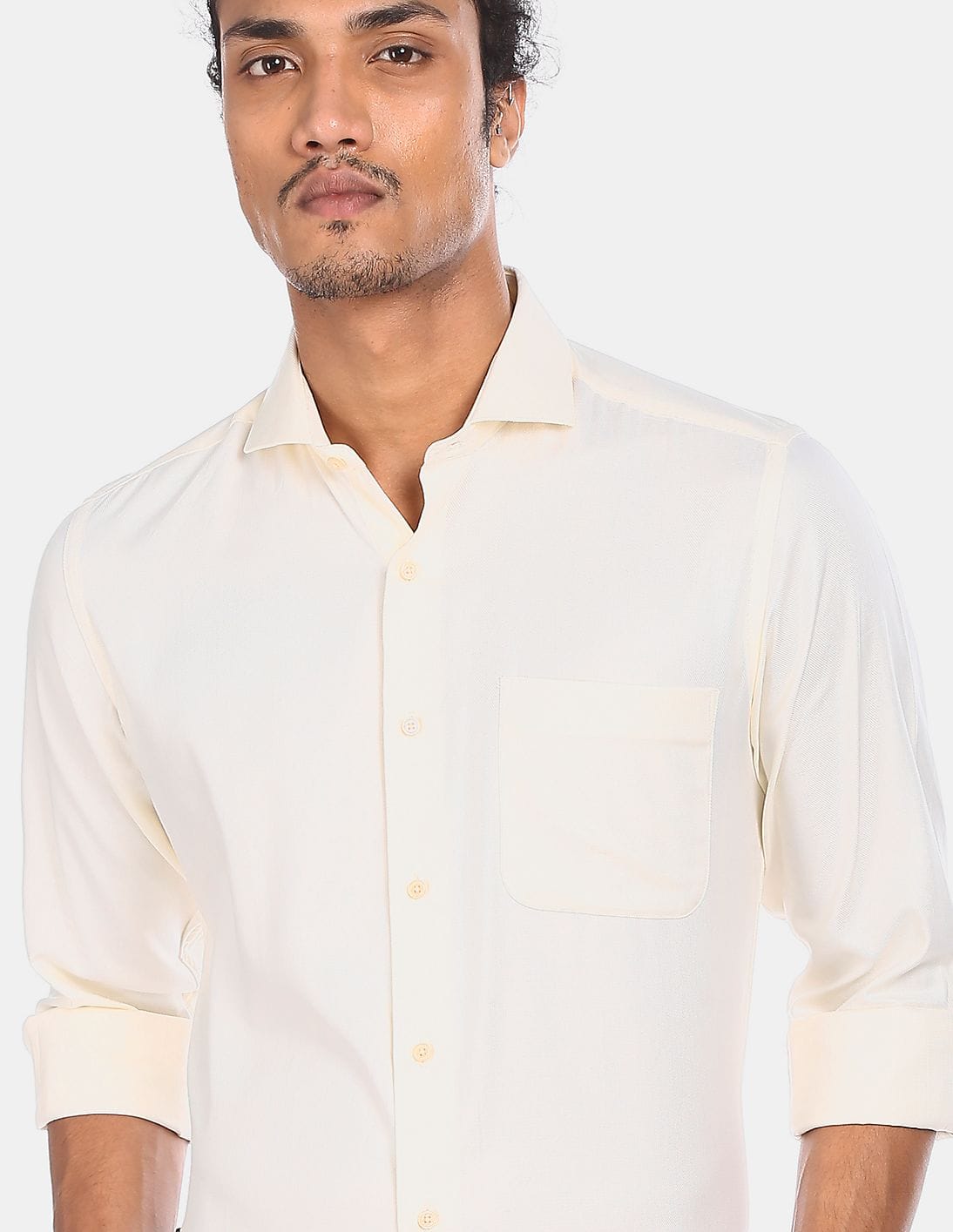 Buy Arrow Men Light Yellow French 