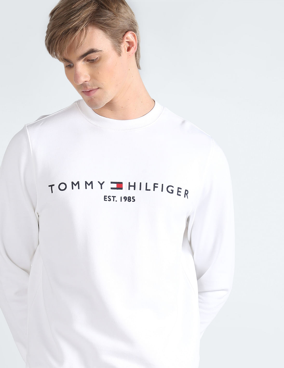Buy Tommy Hilfiger Crew Neck Organic Cotton Sweatshirt - NNNOW.com