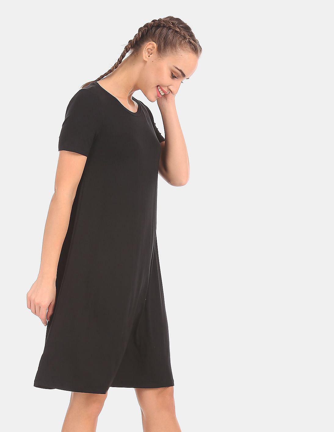 gap black t shirt dress