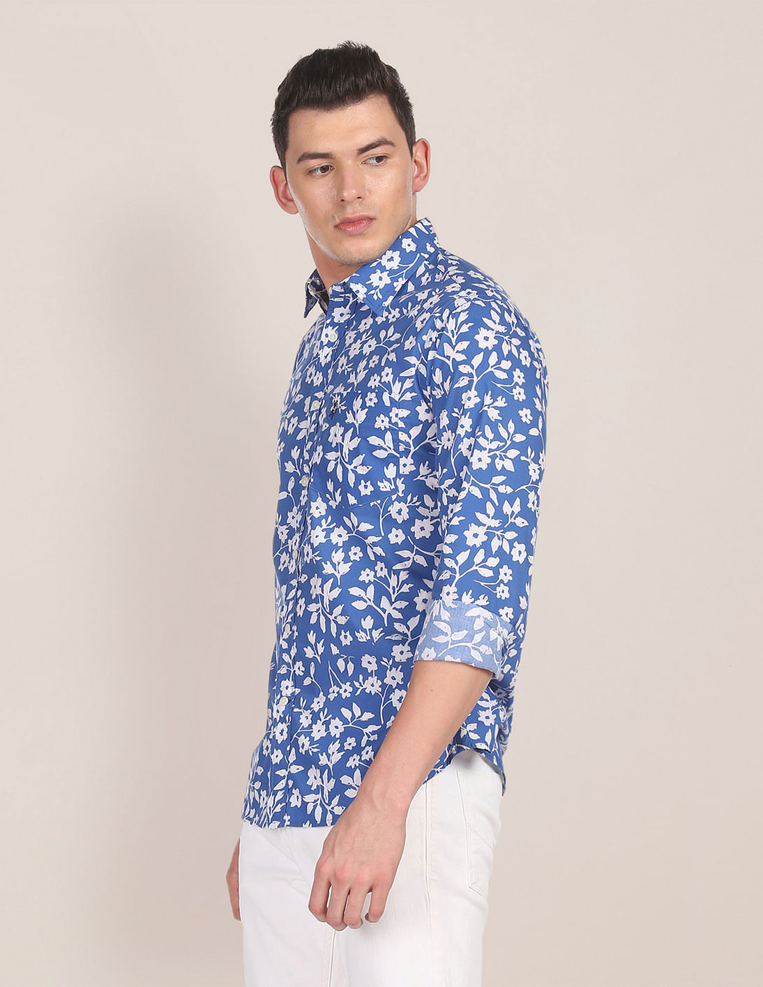 Polo Ralph Lauren Men's Blue Floral Cotton Polo Shirt, Size Small  710823805001 - Jomashop