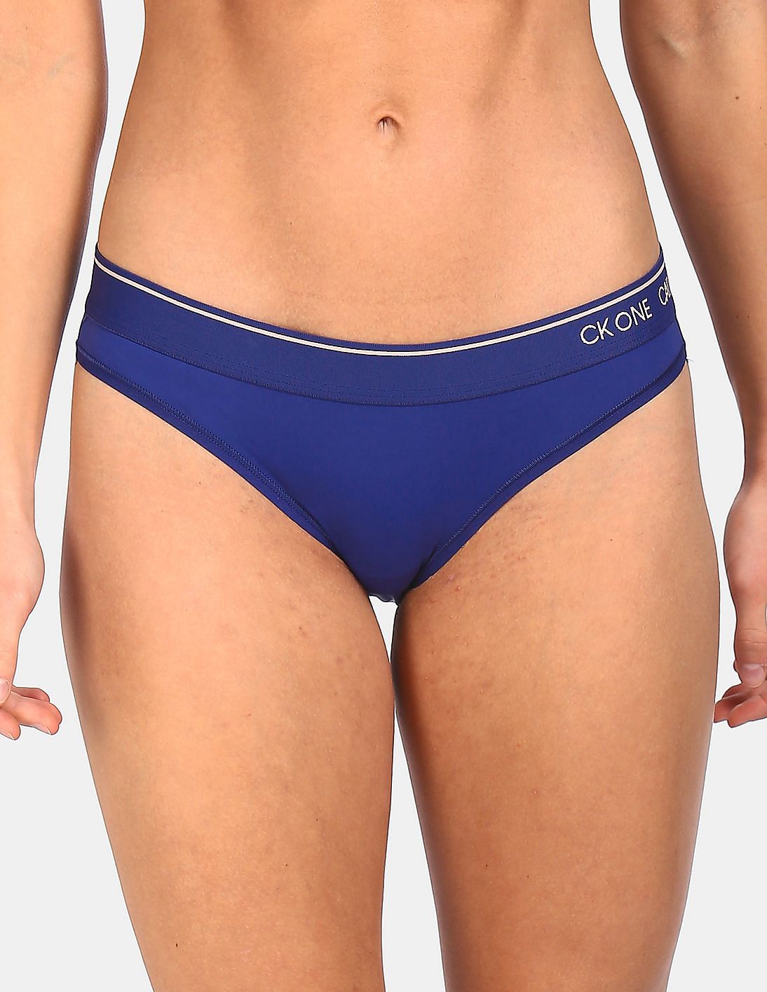 Buy Calvin Klein Underwear Women Blue Elasticized Waist Solid Recycled  Bikini Panties - NNNOW.com