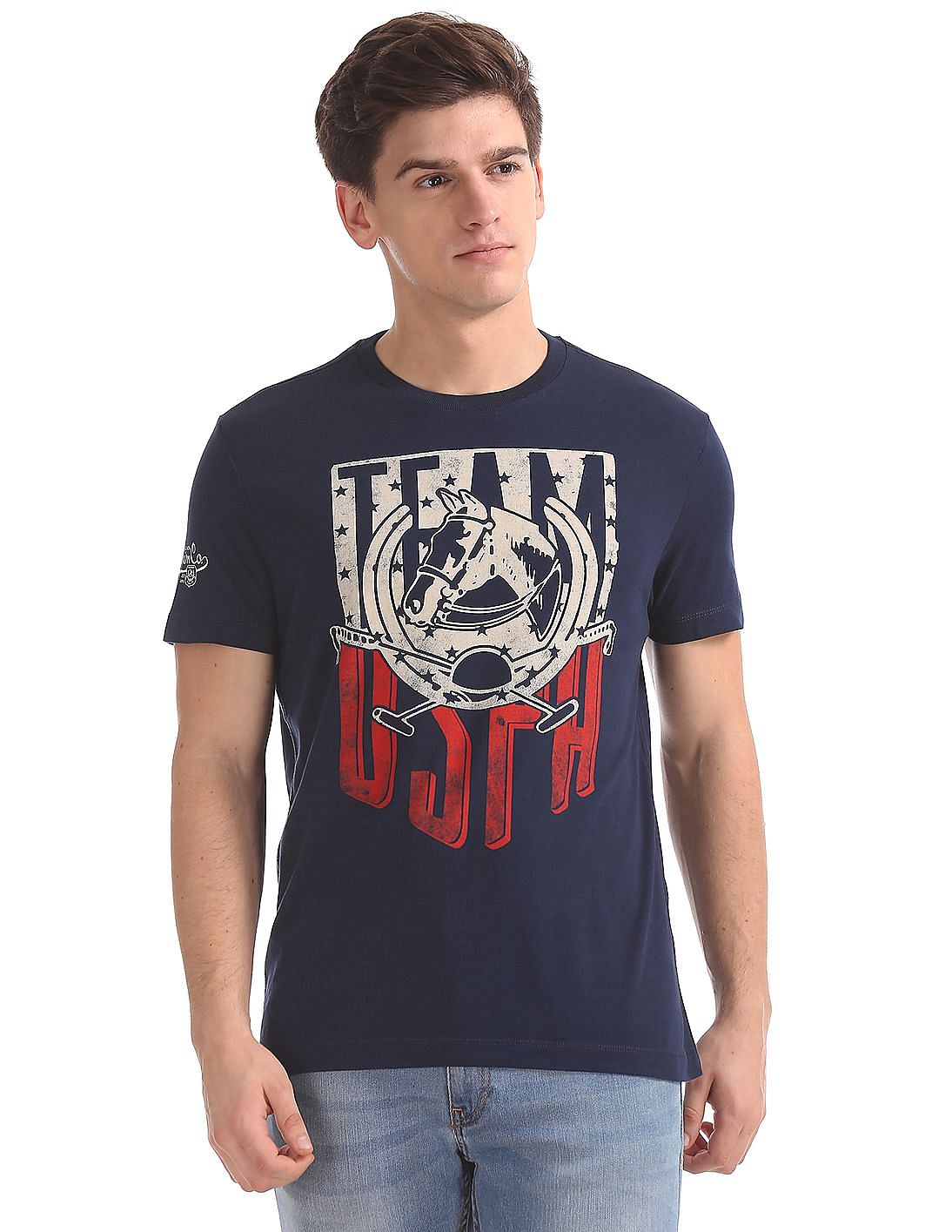 Buy U.S. Polo Assn. Denim Co. Men Muscle Fit Graphic T-Shirt - NNNOW.com