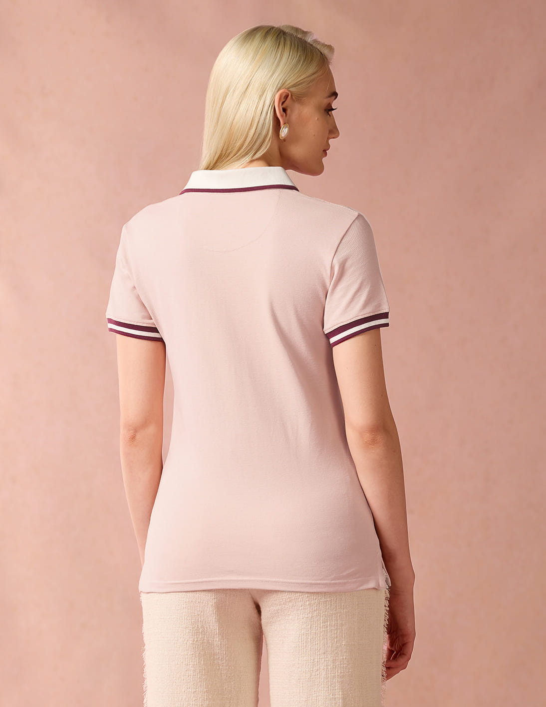 Buy U.S. Polo Assn. Women Zip Up Cotton Polo Shirt - NNNOW.com