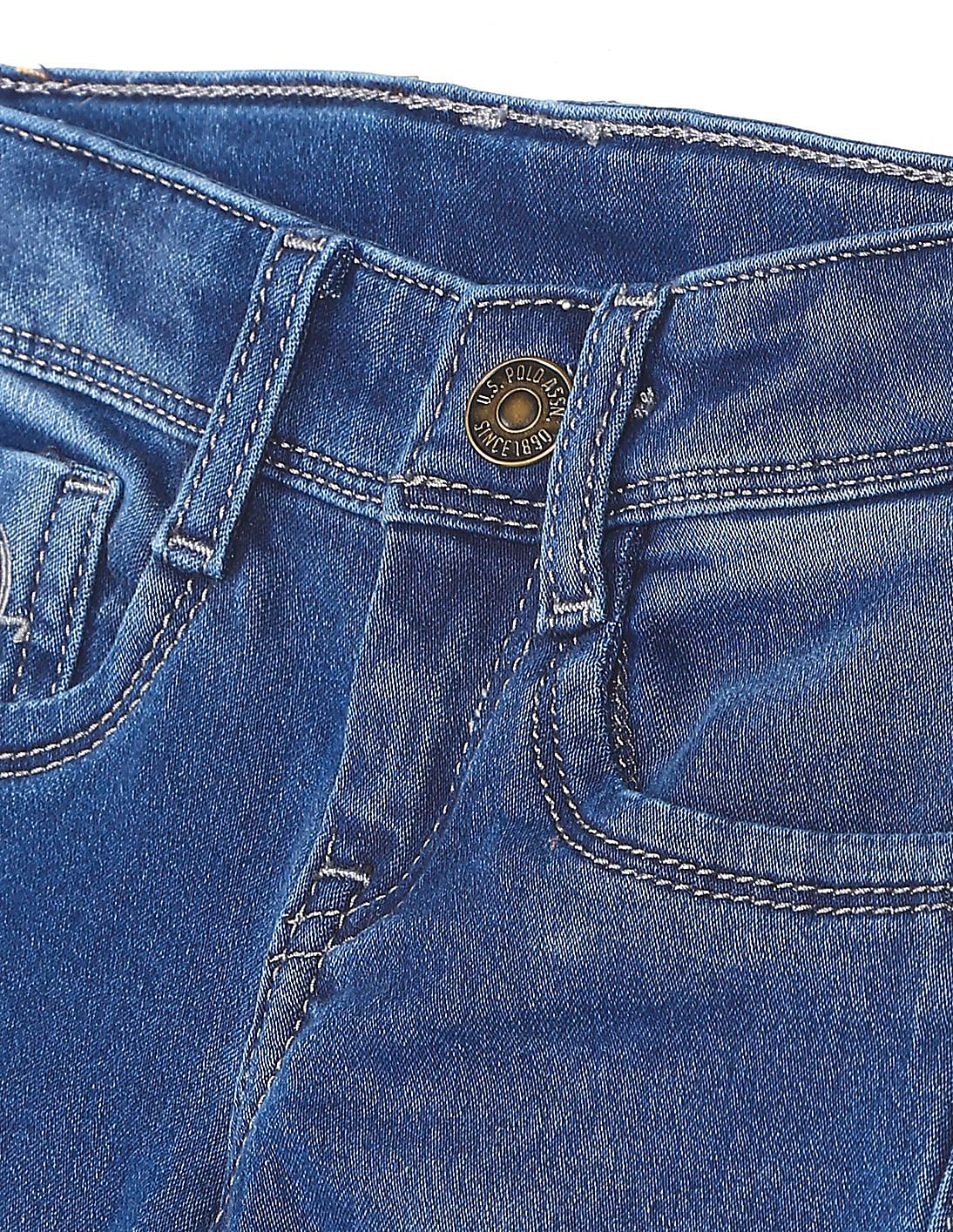 Buy U.S. Polo Assn. Kids Mid Rise Stone Wash Jeans - NNNOW.com