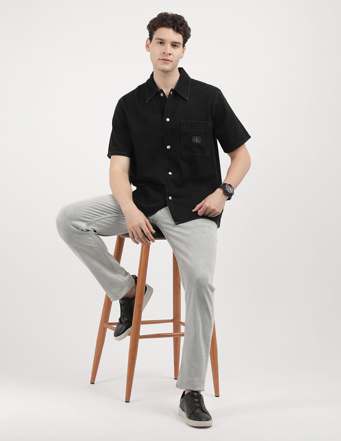 美品⭐︎CK JEANS Men's Relaxed Fit DenimShirt Buy Calvin Klein Jeans Camp Denim Relaxed Fit Shirt - NNNOW.com