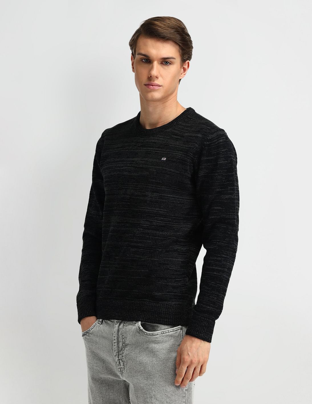 Buy Arrow Sport All over Print Regular Fit Sweater NNNOW