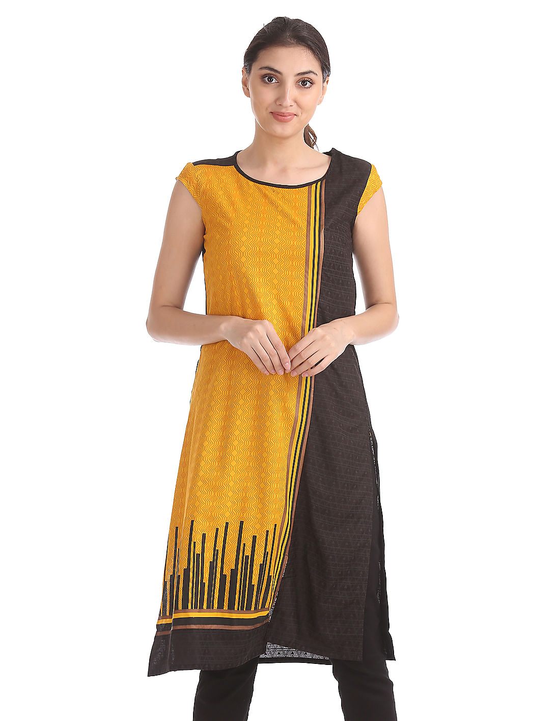 Buy Karigari Printed Cap Sleeve Kurta - NNNOW.com