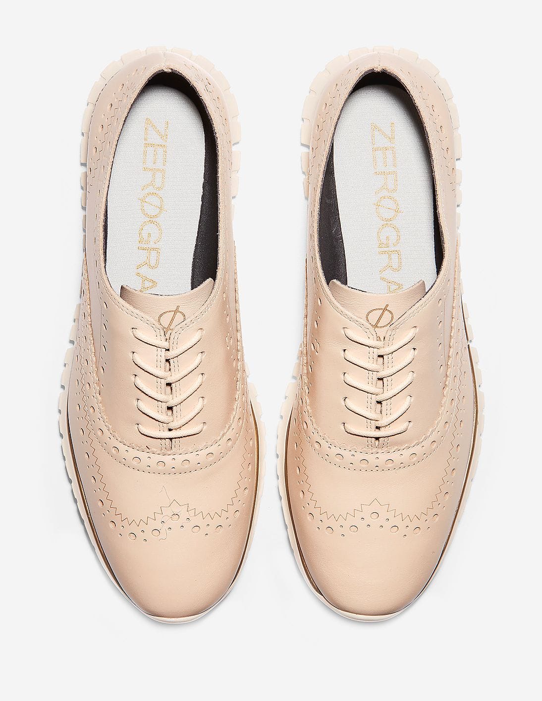 Buy Cole Haan Women Beige ZERØGRAND Wingtip Oxford Sneakers