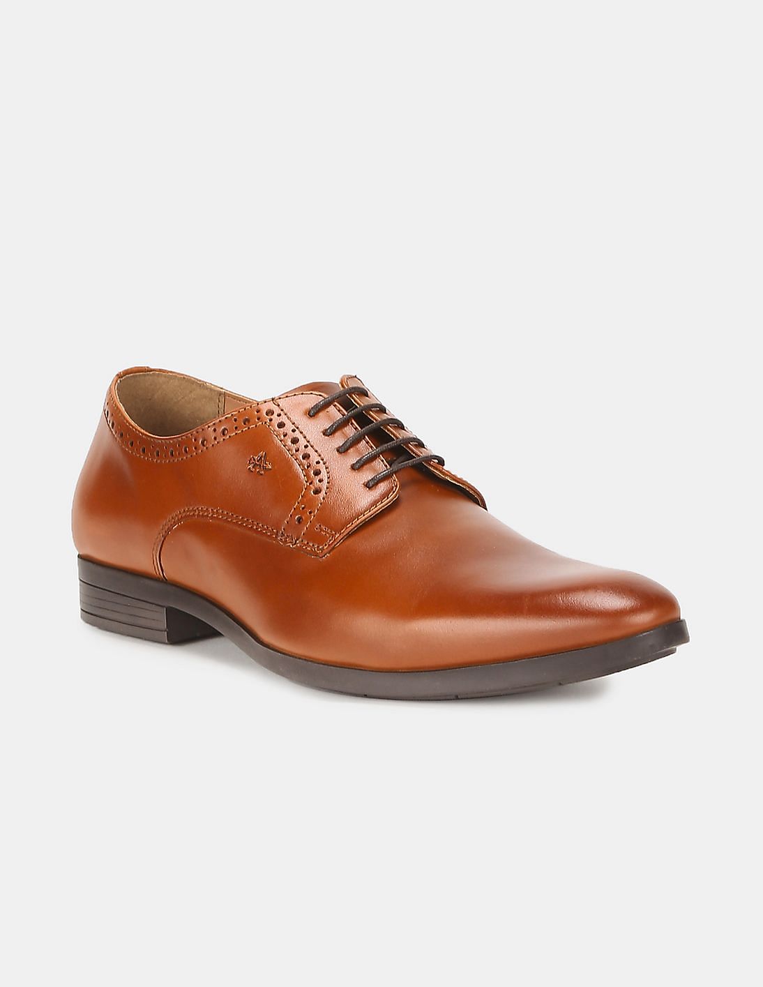 Buy Arrow Men Brown Brogued Accent Round Toe Dan Derby Shoes - NNNOW.com