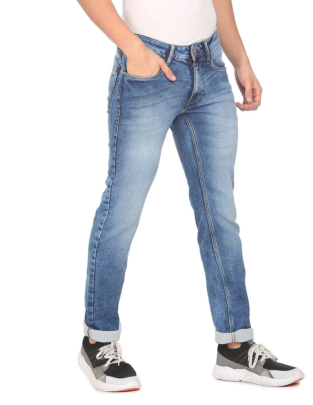 Buy Flying Machine Michael Slim Tapered Fit Whiskered Jeans - NNNOW.com