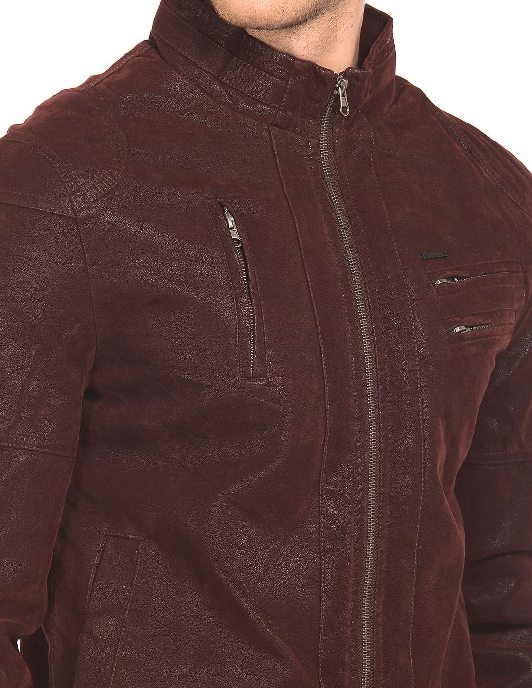 flying machine maroon jacket