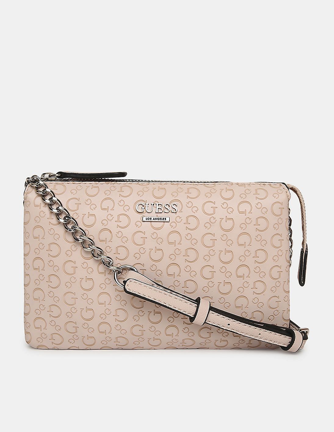 Buy GUESS Women Beige Campos Top Zip Mini Sling Bag - NNNOW.com
