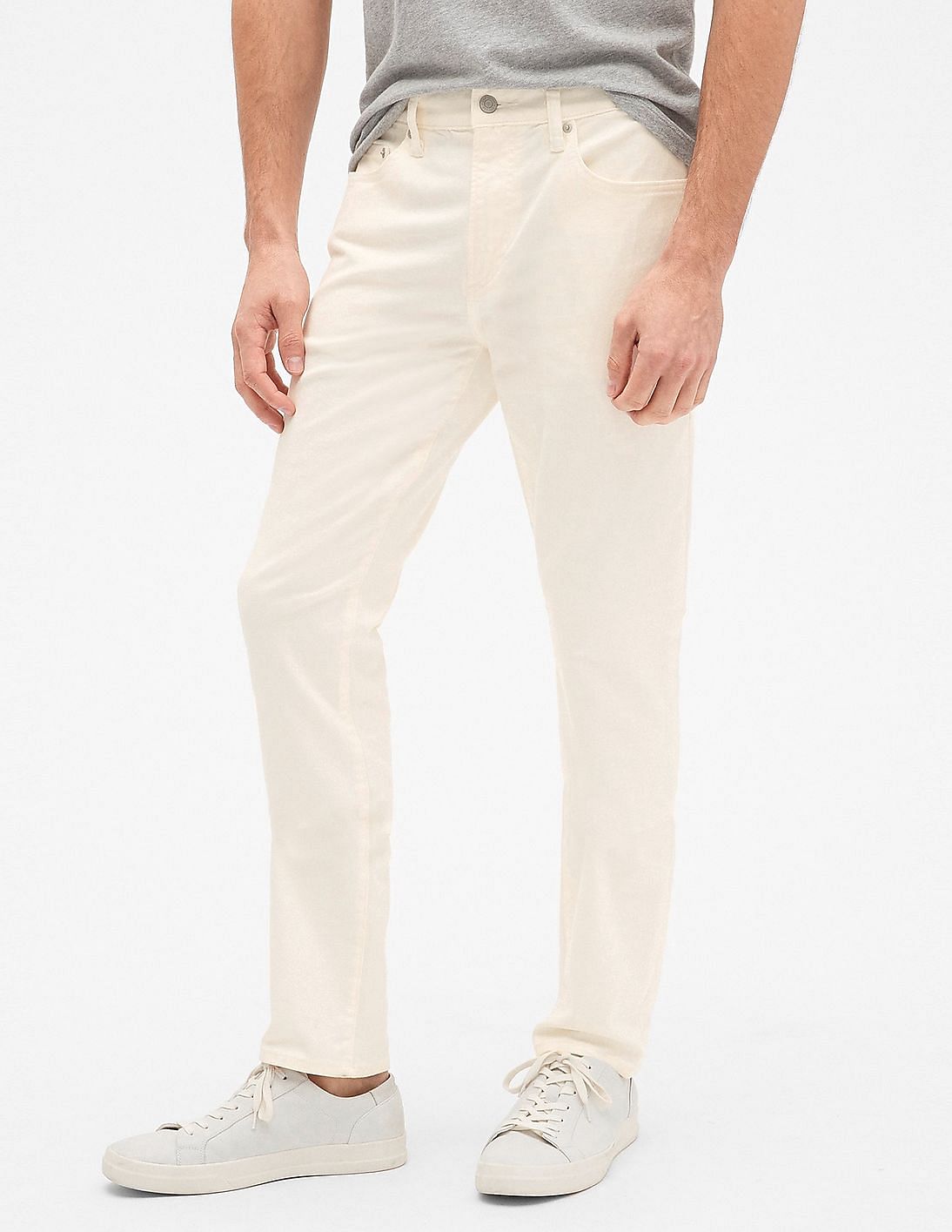 Buy GAP Men White Jeans In Skinny Fit With GapFlex - NNNOW.com