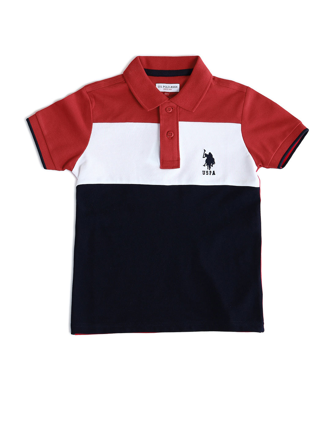 Buy U.S. Polo Assn. Kids Boys Colour Block Regular Fit Polo