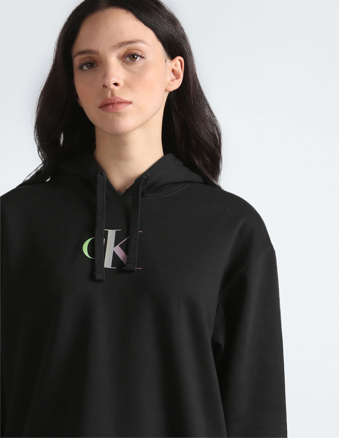 Buy Calvin Klein Gradient Monogram Hooded Sweatshirt - NNNOW.com