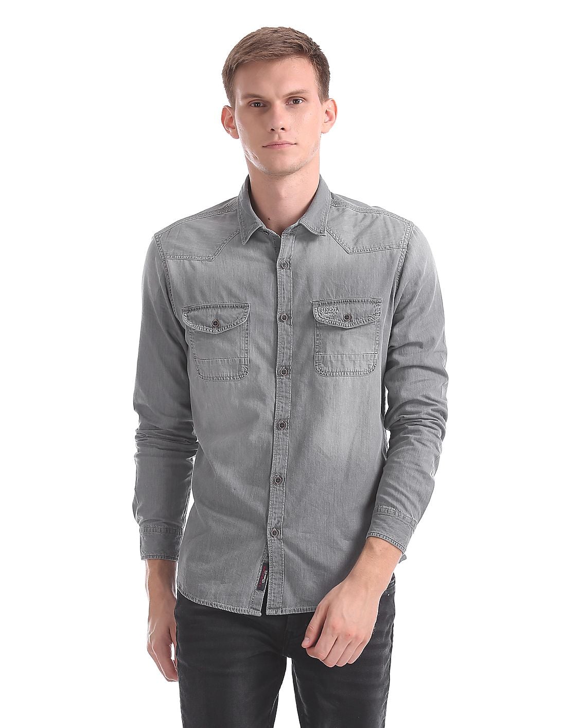 us polo denim shirt