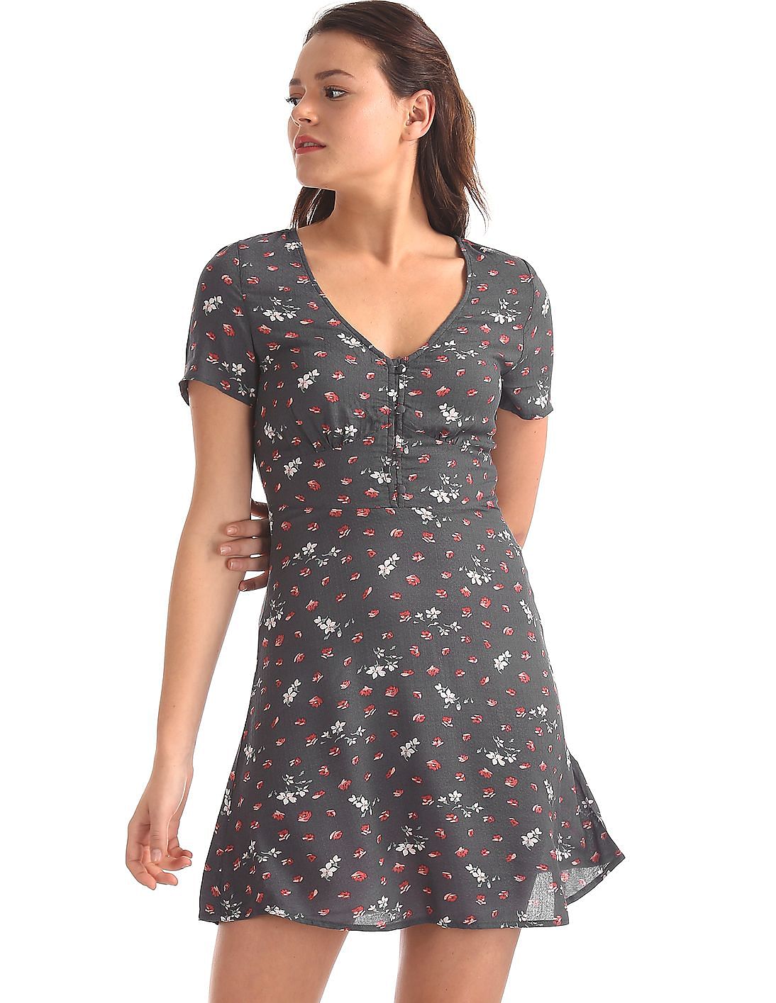 Buy Aeropostale Floral Print Fit And Flare Dress