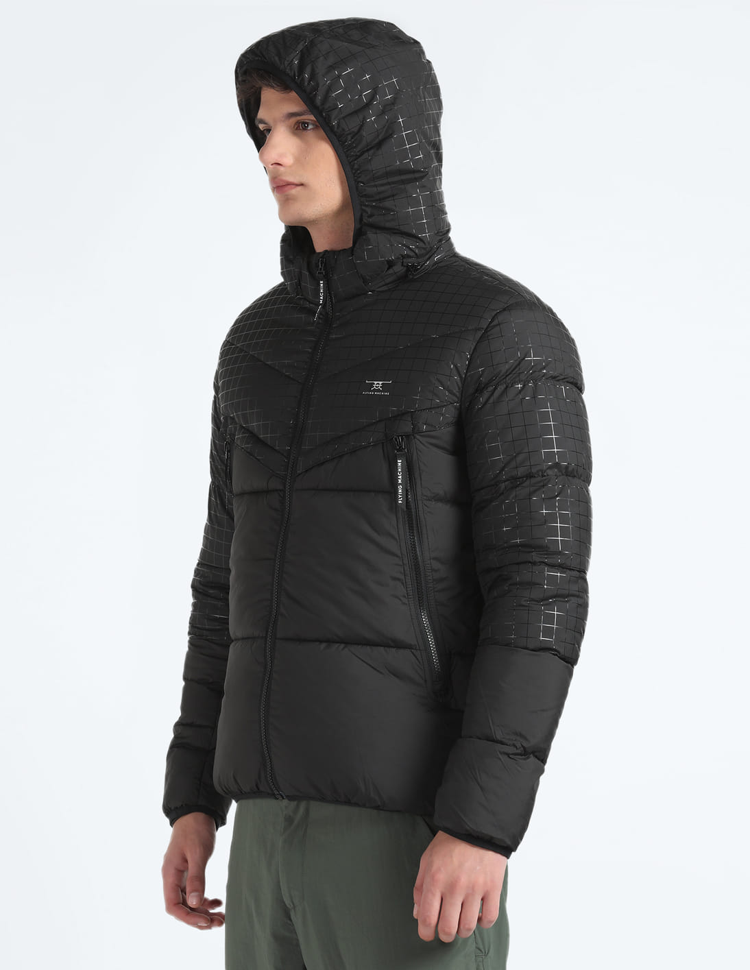 Buy Flying Machine Detachable Hood Puffer Jacket - NNNOW.com
