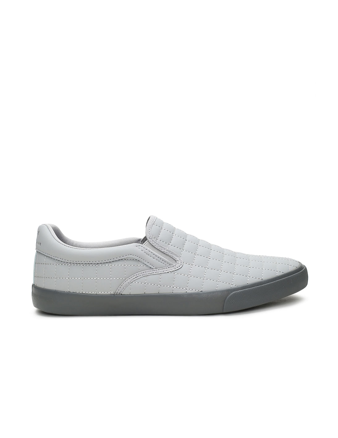 Shop Men Grey Casual Canvas Slip-On Shoes Online