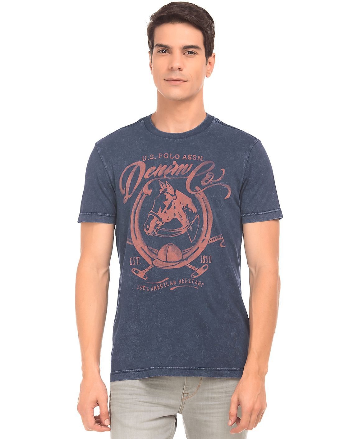 Buy U.S. Polo Assn. Denim Co. Brand Print Muscle Fit T-Shirt - NNNOW.com