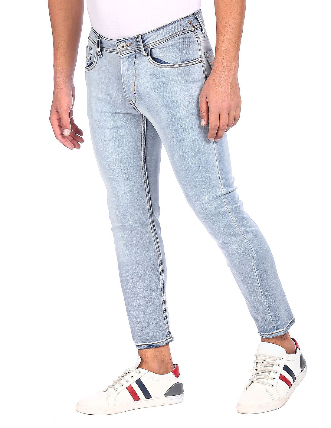 flying machine slim men light blue jeans