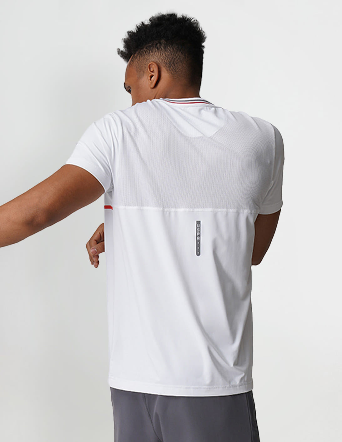 Buy USPA Innerwear Reflective Logo Crew Neck I715 Lounge T-Shirt