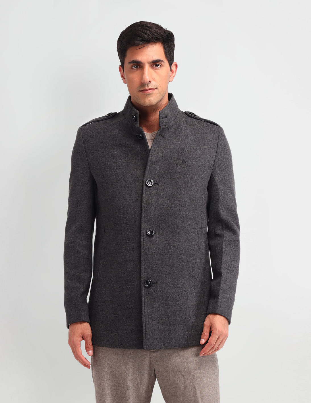 Buy Arrow Sport Textured Regular Fit Jacket - NNNOW.com