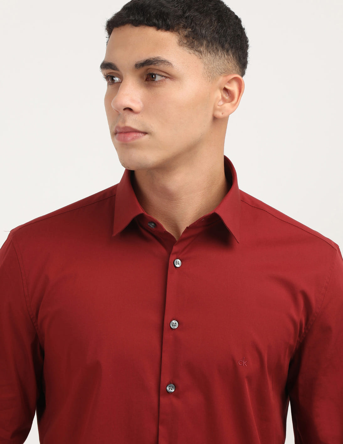 ETERNA Uomo Poplin Shirt Comfort Fit 1/1 Sunset Red