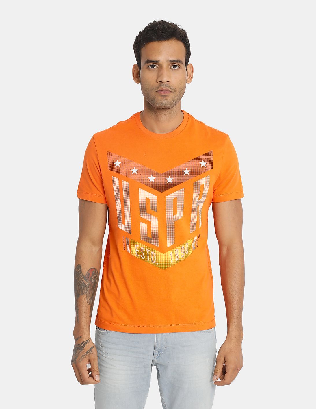 新品 unoa PeoMeow Coral orange ウノア Tシャツ Glitch Alien-O Crew Neck Knit Orange – No Problemo