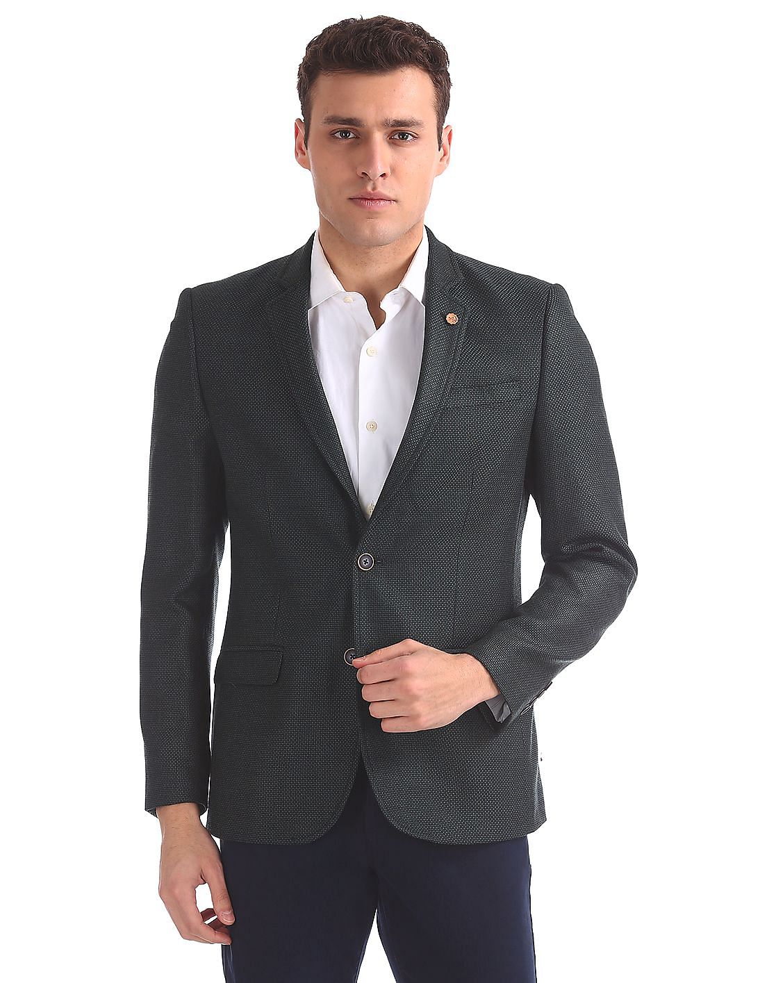 buy-arrow-regular-fit-patterned-weave-blazer-nnnow