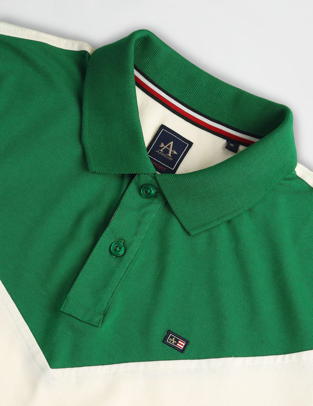 AGATTO Bi-Color Panel POLO GREEN×WHITE AGATTO Bi-Color Panel POLO GREEN×WHITE Lacoste Colour-Block