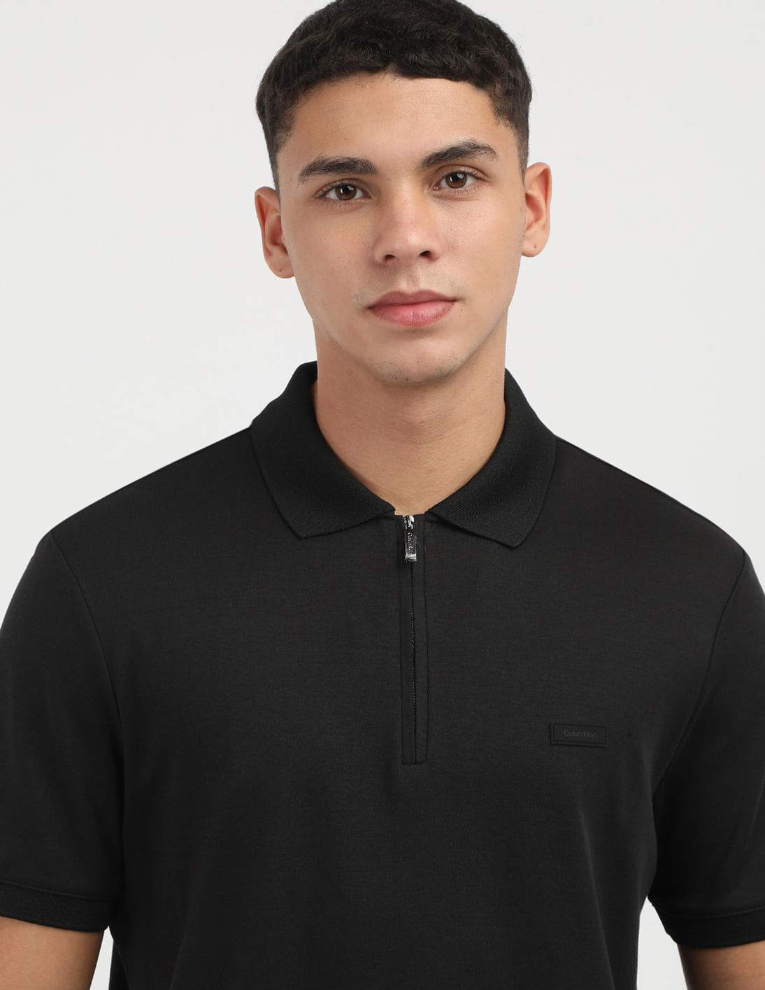 （完売）less get more cotton plain polo L Sold out) less get more cotton plain polo L