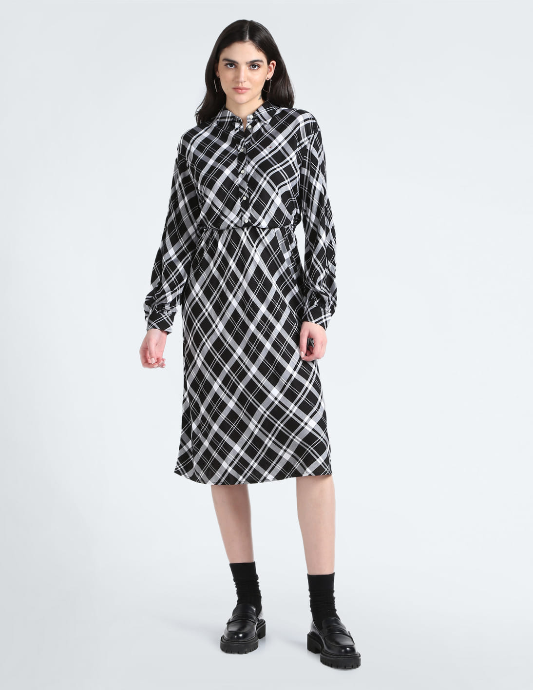 Buy Tommy Hilfiger Tartan Check Midi Shirt Dress - NNNOW.com