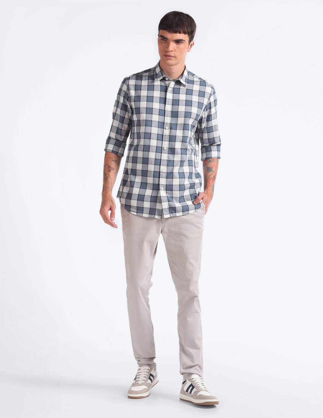 Buy Flying Machine Buffalo Check Slim Fit Shirt - NNNOW.com
