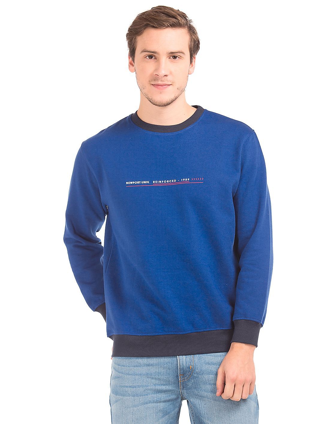 Buy Newport Men Solid Long Sleeved Sweatshirt - NNNOW.com