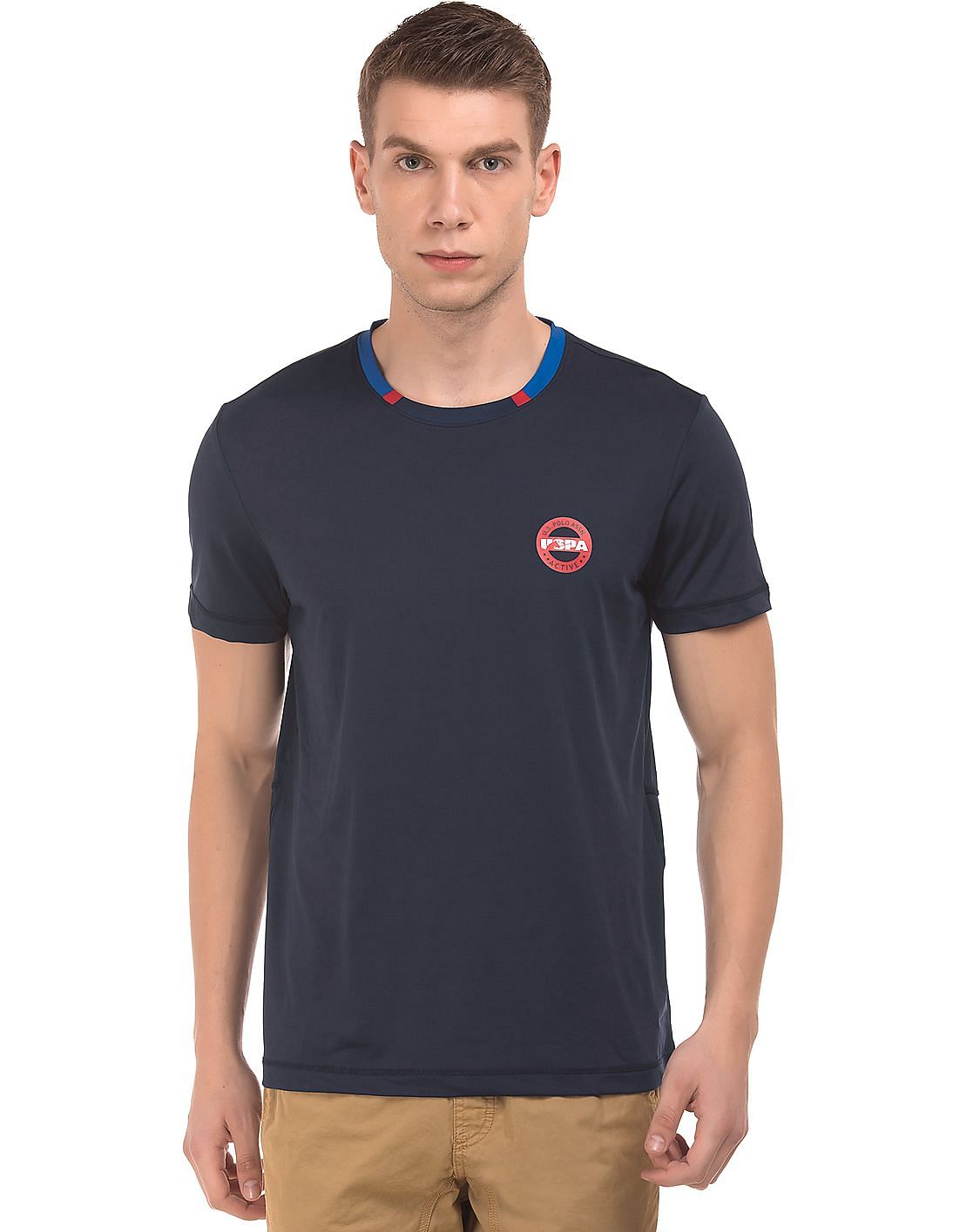 Buy USPA Active Men Perforated Panel Active T-Shirt - NNNOW.com