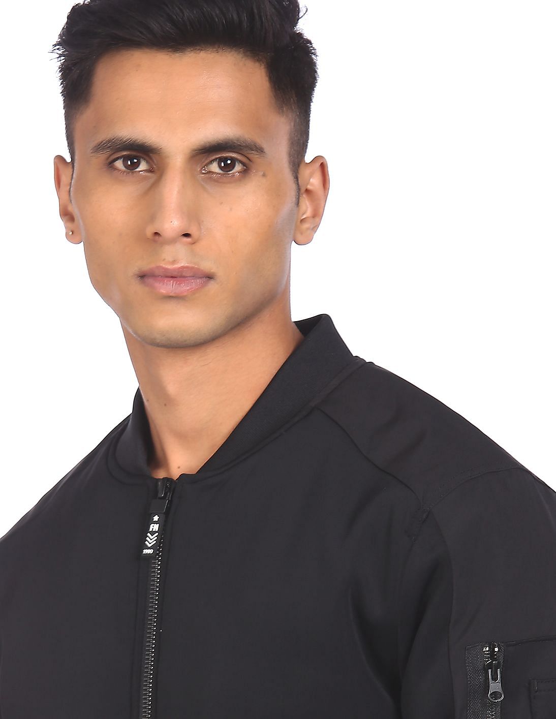 Buy Flying Machine High Neck Solid Jacket - NNNOW.com Buy Flying Machine High Neck Solid Jacket - NNNOW.com