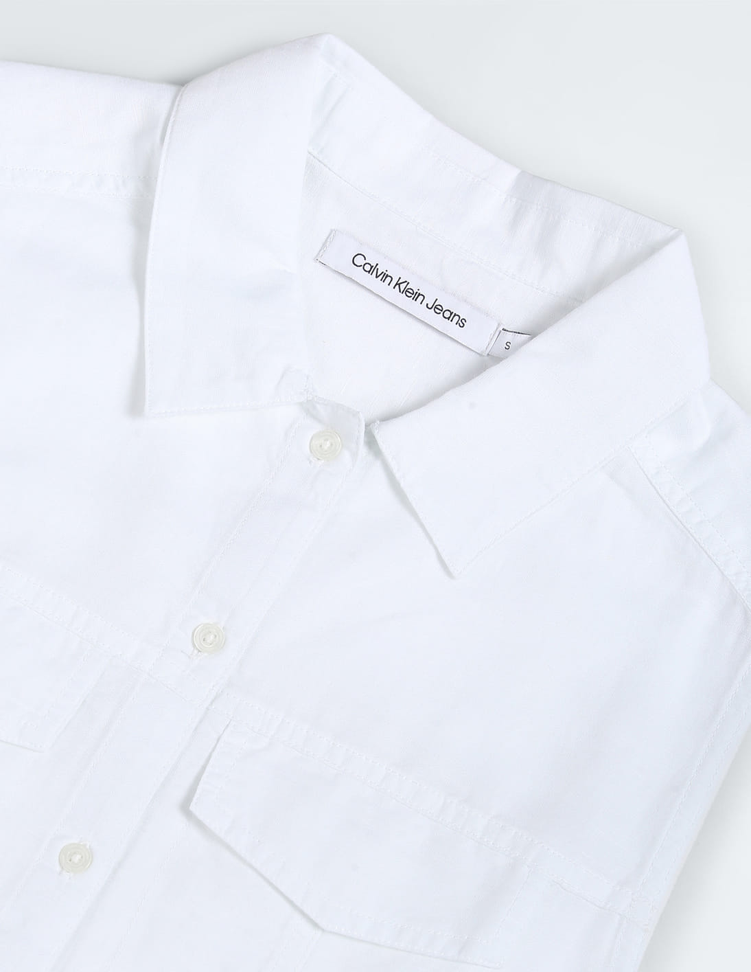 Buy Calvin Klein Sleeveless Linen Cotton Shirt Dress - NNNOW.com