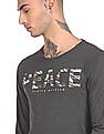 Flying Machine Long Sleeve Round Neck T-Shirt