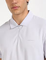 Calvin Klein Jeans Solid Regular-Fit Cotton Polo T-Shirt