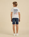 U.S. Polo Assn. Kids Boys Brand Printed Regular Fit T-Shirt