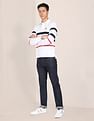 U.S. Polo Assn. Long Sleeve Horizontal Stripe Polo Shirt