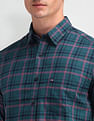 Arrow Sport Plaid Checked Manhattan Slim Fit Shirt