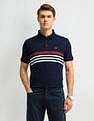 Arrow Sport Horizontal Striped Polo Collar Polo Shirt