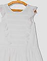 U.S. Polo Assn. Kids Girls Ruffle Trim Foil Print Dress