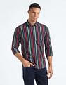 Flying Machine Vertical Stripe Slim Shirt