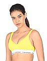 Calvin Klein Underwear Women Yellow Padded Sports Bra