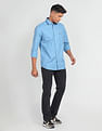 Arrow Sports Geometric Print Cotton Shirt