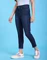 Flying Machine Women Victoria Skinny Fit Frayed Hems High Rise Jeans